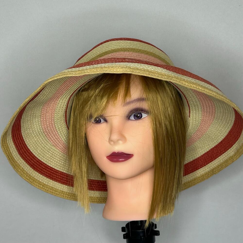 Columbia Wide Brim Striped Sun Hat Women’s One Size Packable Beach Hat